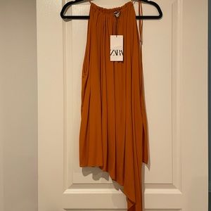 Zara Blouse with Asymmetrical Hem NWT